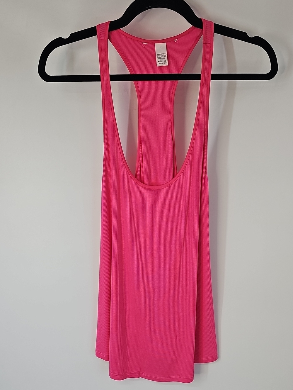 Victoria's Secret Hot Pink Ribbed Racerback Tank Top